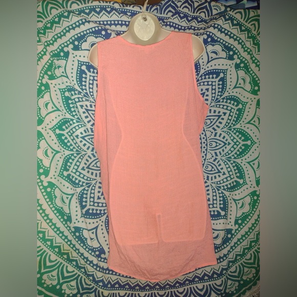 Set of Blue, White, and Coral Lightweight Sleeveless Tops 2X - Picture 3 of 11